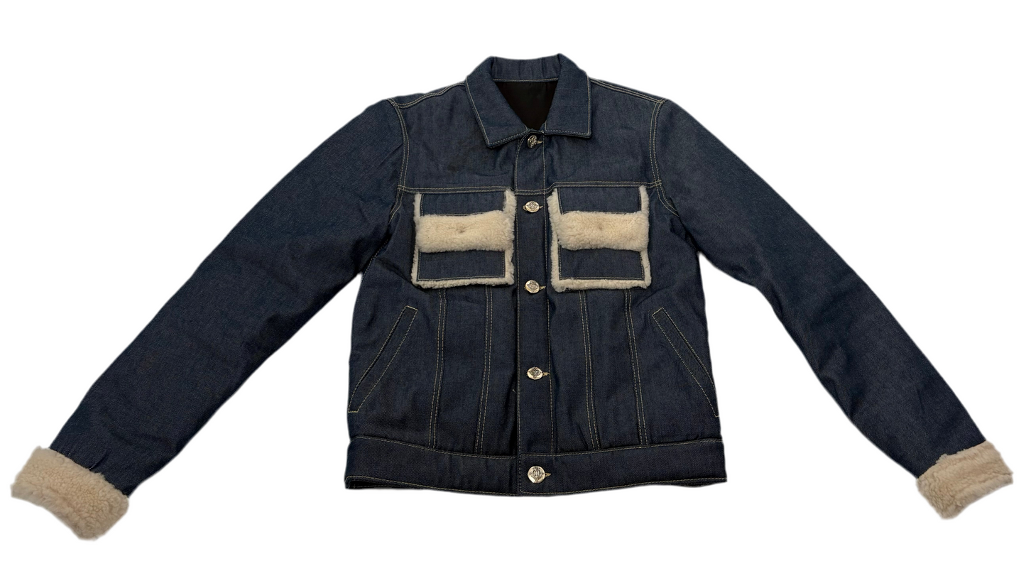 DENIM SHEARLING JACKET