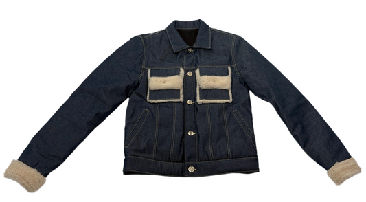 DENIM SHEARLING JACKET